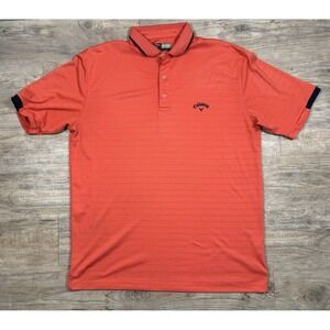 Callaway Opti Dri Size Large Men's Golf Polo Shirt Short Sleeve Coral